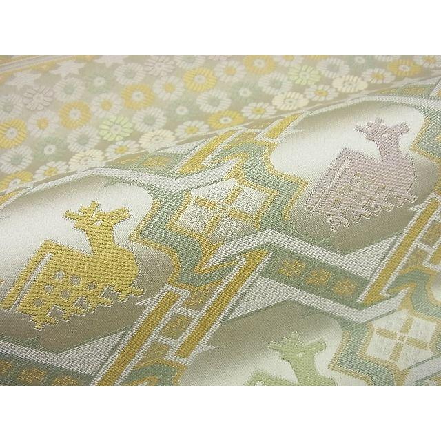 平和屋本店□極上 伝統工芸士 曽根武勇 両面 全通柄袋帯 名物裂 いちご  