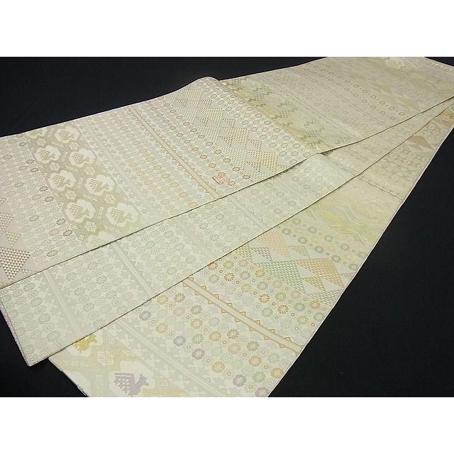 平和屋本店□極上 伝統工芸士 曽根武勇 両面 全通柄袋帯 名物裂 いちご  