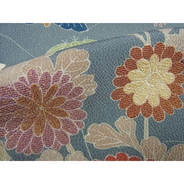 平和屋本店□極上 創業460年・千總 訪問着 刺繍 吉祥花文 薄花桜色地 