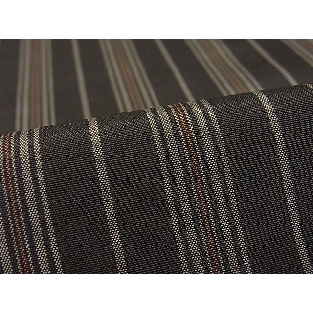 平和屋本店□極上 本場黄八丈 黒八丈 紬 西條吉広 手織 平織 縞 平和屋本店□極上 本場黄八丈 黒八丈 紬 西條吉広 手織 平織 縞