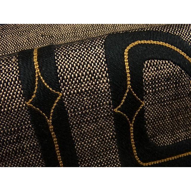 平和屋本店□最高級 龍村平蔵製 本袋帯 米市錦 黒地 金銀糸 正絹 逸品  