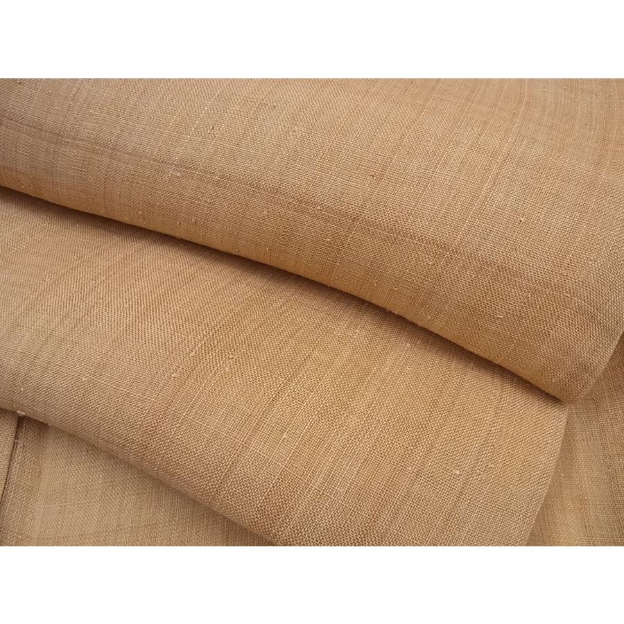 平和屋本店□希少 夏物 喜如嘉の芭蕉布 手積み芭蕉糸100％ 色無地 逸品  