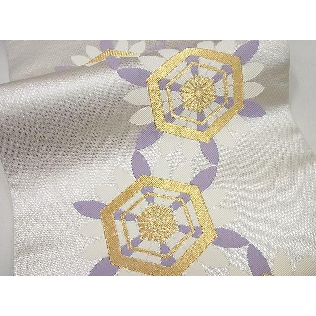 平和屋本店□最高級 人間国宝 北村武資 煌彩錦 六通柄袋帯 亀甲花文 金  