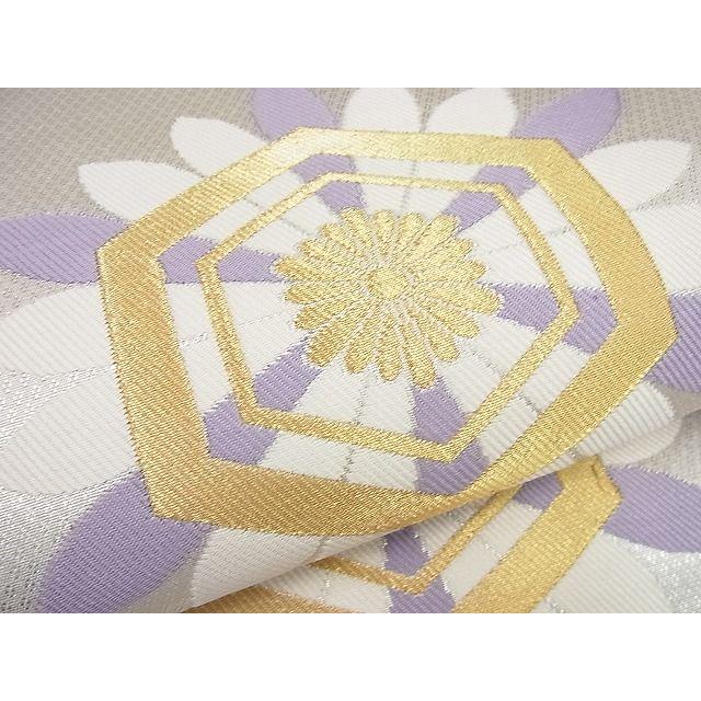 平和屋本店□最高級 人間国宝 北村武資 煌彩錦 六通柄袋帯 亀甲花文 金  