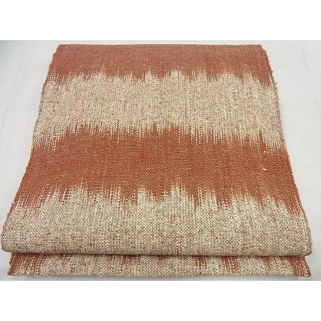 平和屋本店□極上 出羽の織座 八寸名古屋帯 摩耶のぜんまい織 冊子・共  