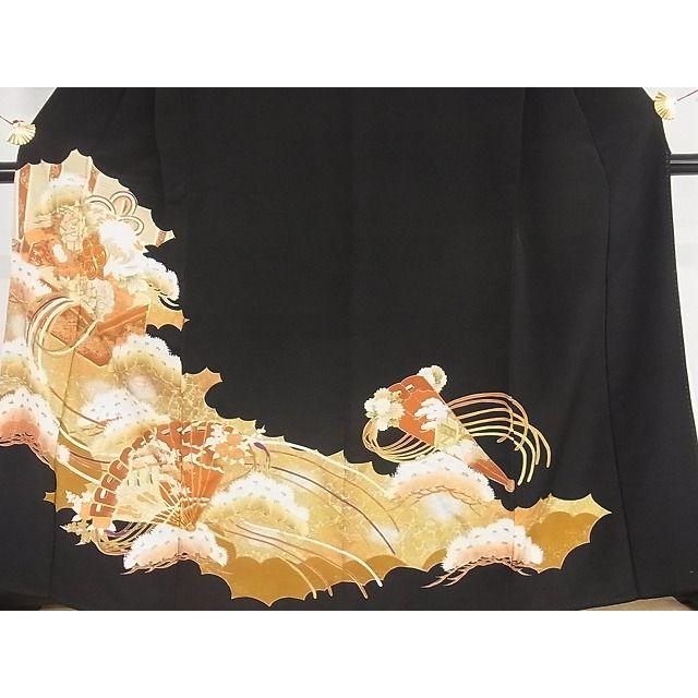豪華色打掛 刺繍 尾長鶏花文 金銀糸 逸品 豪華色打掛 刺繍 尾長鶏花文 金銀糸 逸品