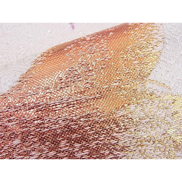 平和屋本店□最高級 龍村平蔵製 六通太鼓柄 本袋帯 光悦三羽鶴 金銀糸  