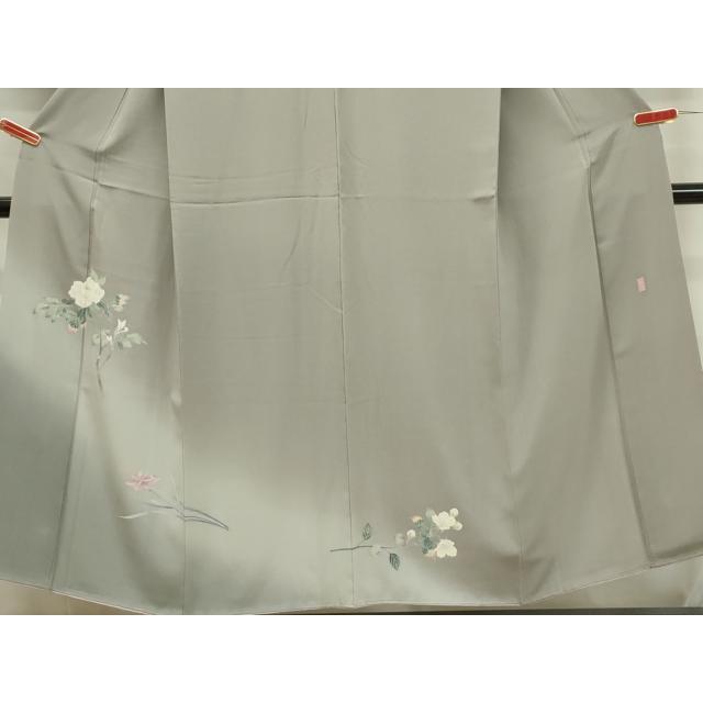 平和屋着物□十日町友禅 女流作家 遠田藤舟 訪問着 枝花文 暈し染め  