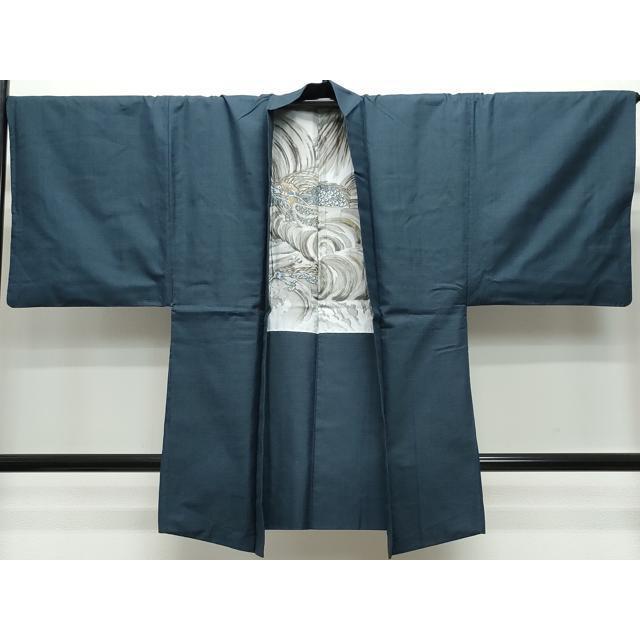 平和屋着物○男性 紬 アンサンブル 100亀甲 正絹 逸品 CAAS8734vf