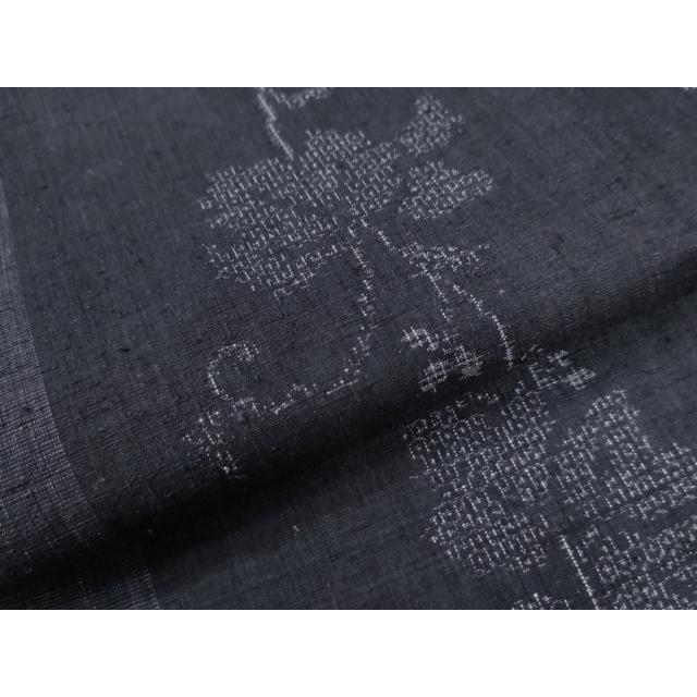 平和屋着物○訪問着 作家物 宝尽くし草花文 黒地 金彩 正絹 逸品  