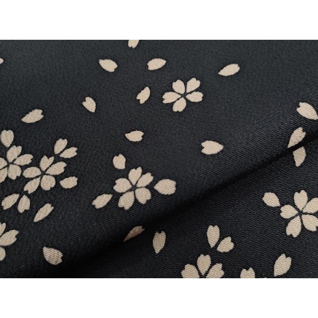 平和屋着物○訪問着 作家物 宝尽くし草花文 黒地 金彩 正絹 逸品  