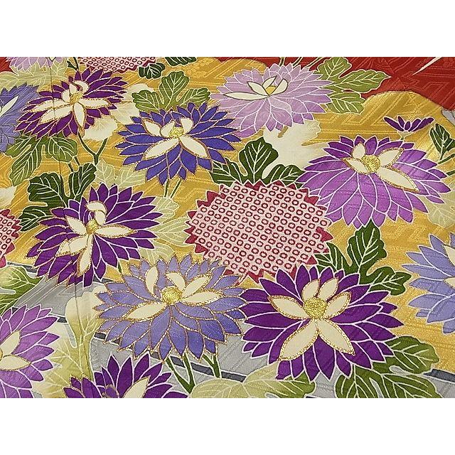 平和屋本店□極上 創業460年・千總 振袖 駒刺繍 立波花筏文 金彩 平和屋本店□極上 創業460年・千總 振袖 駒刺繍 立波花筏文 金彩