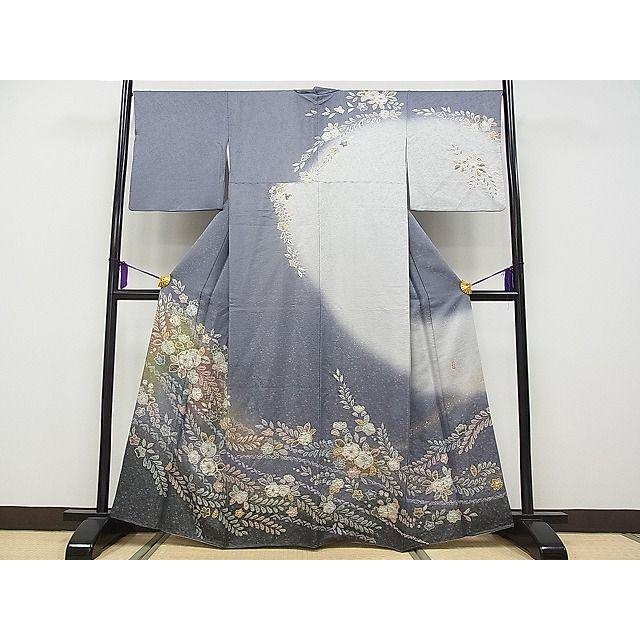 十日町の一流染匠桐屋・翠山工房訪問着辻が花暈し染め袋帯セット