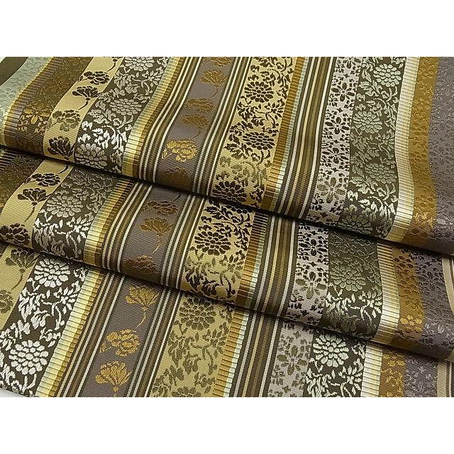 平和屋本店□極上 本場筑前博多織 手織 織匠 日高さと子 両面 全通柄  