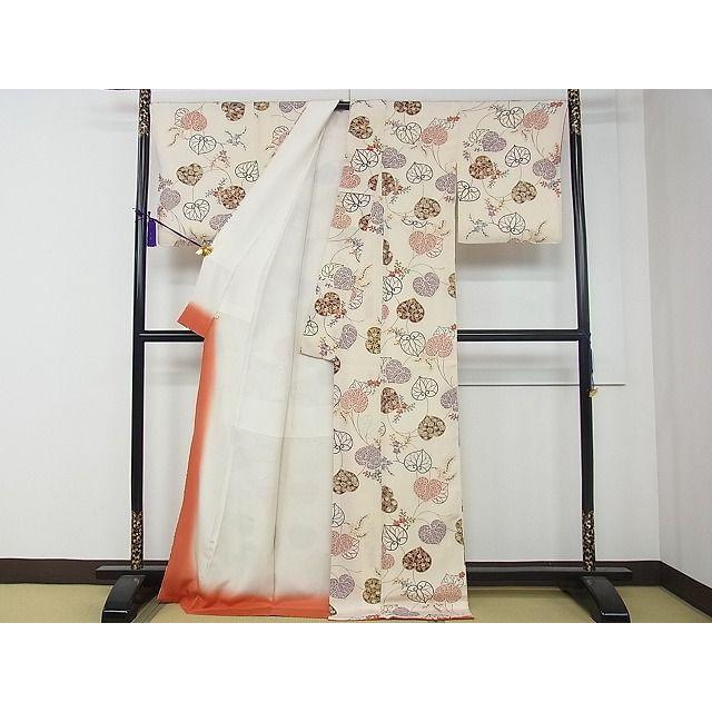 平和屋本店□極上 小紋 単衣 花尽くし 逸品 未使用2s175 擽ら 