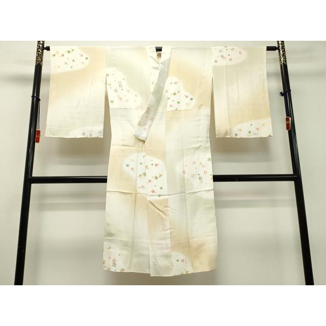 平和屋着物○長襦袢 無双仕立て 草花文 暈し染め 正絹 逸品 DAAN3214ud