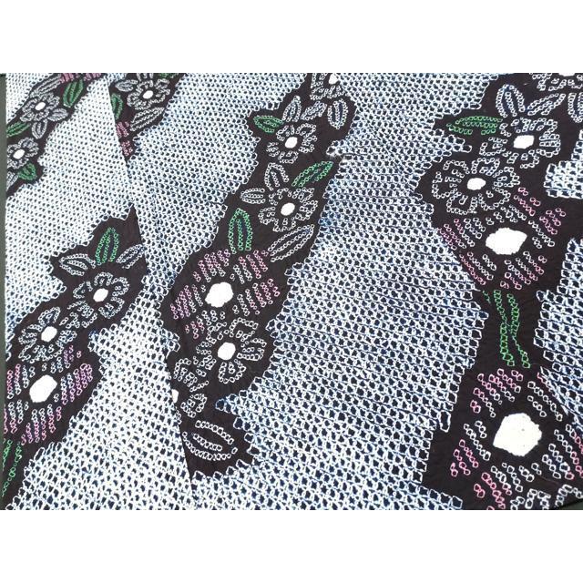 eふれんず◆有松鳴海絞り　夏物　浴衣　草花文　綿◆am1056 平和屋着物∴夏物 浴衣 有松鳴海絞り 草花文 綿 逸品 DAAV0110cd