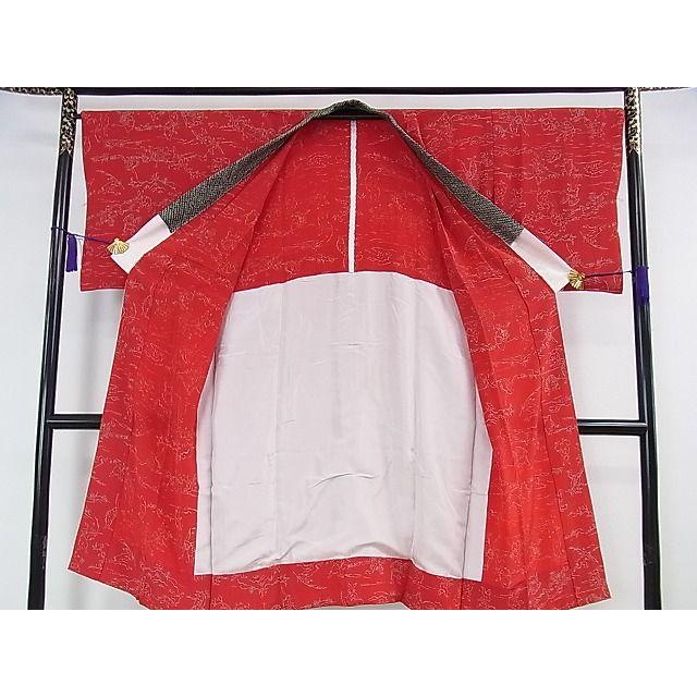 平和屋本店□上質な長襦袢 無双仕立て 半衿刺繍 鳥獣戯画 逸品 未使用  