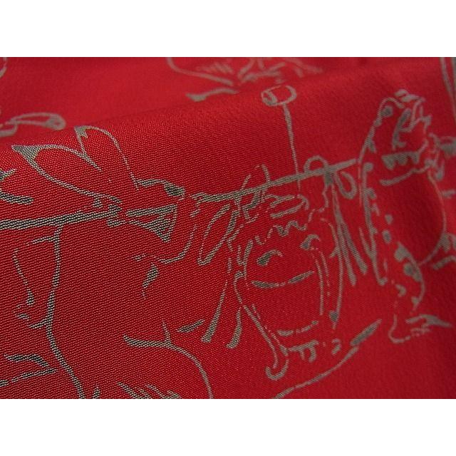 平和屋本店□上質な長襦袢 無双仕立て 半衿刺繍 鳥獣戯画 逸品 未使用  