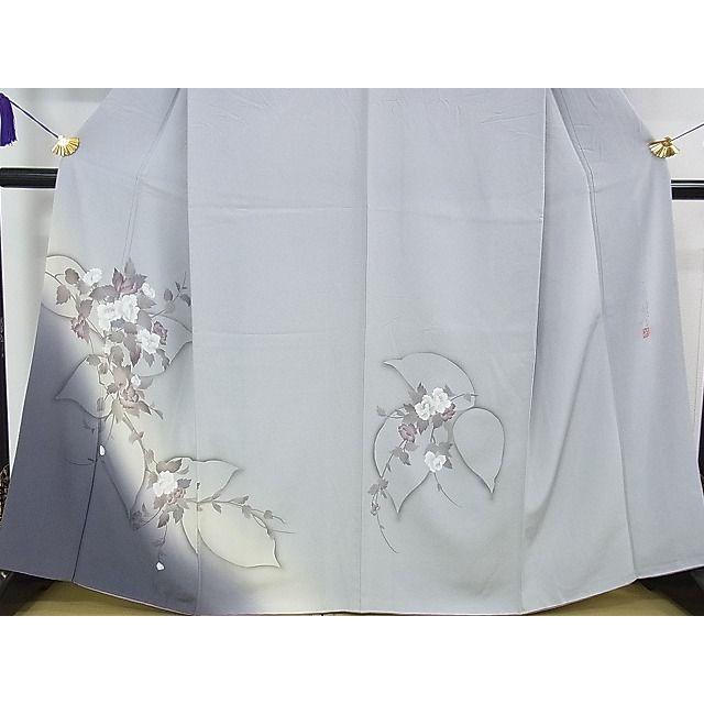 平和屋本店□極上 京の匠日展作家 丹下雄介 訪問着 枝花文 暈し染め 