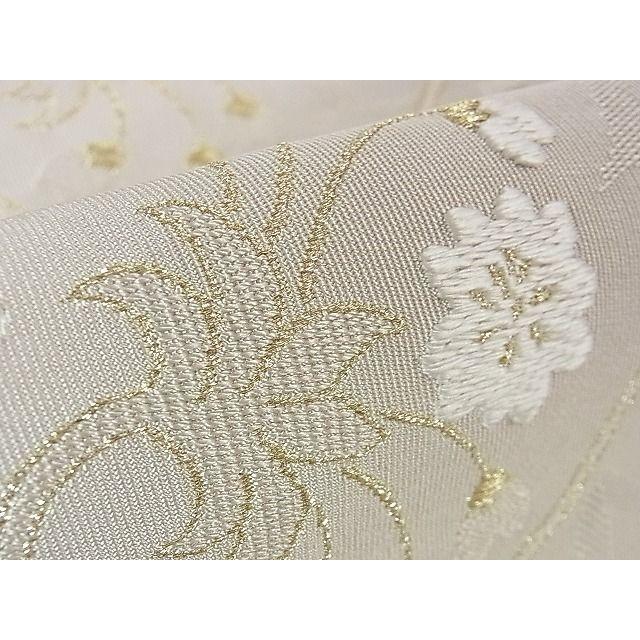 平和屋本店□極上 西陣 河村織物 河村つづれ 八寸名古屋帯 唐草文 金糸 