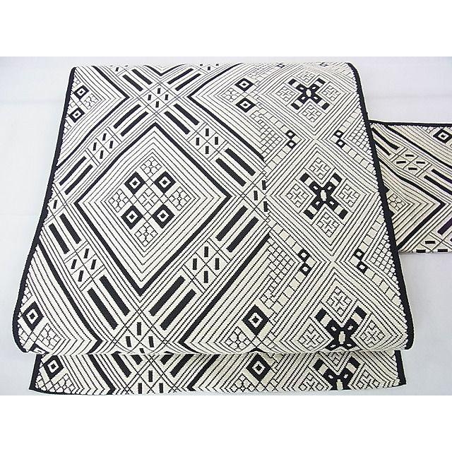 平和屋本店□極上 こぎん刺し 八寸名古屋帯 逸品 DZAA1640kh4 平和屋本店□極上 こぎん刺し 八寸名古屋帯 逸品 DZAA1640kh4
