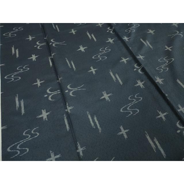 平和屋本店□極上 本場大島紬 薩摩結城 単衣 泥結城 紬工房 秀円 青藍  