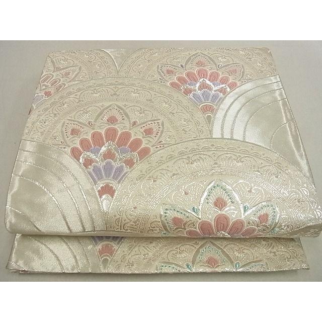 平和屋着物□六通柄袋帯 正倉院花青海波 銀糸 逸品 ga2128 平和屋着物□六通柄袋帯 正倉院花青海波 銀糸 逸品 ga2128