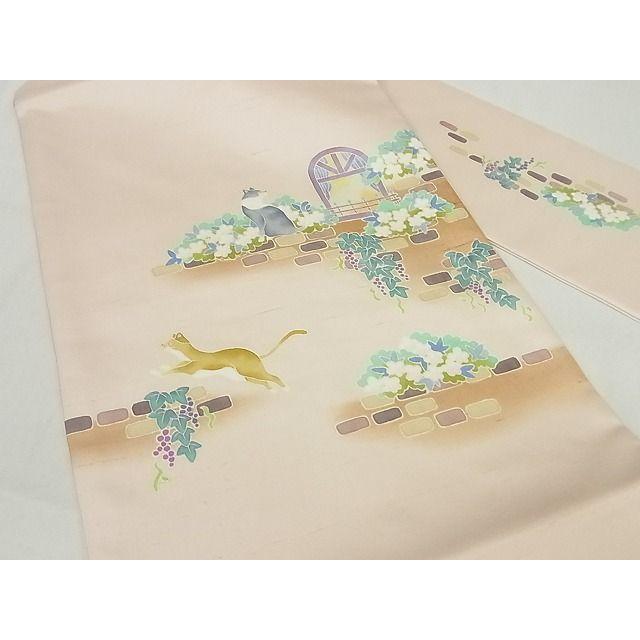 平和屋-こころ店□極上 加賀友禅 佐藤賢一 九寸名古屋帯 加賀白山紬  