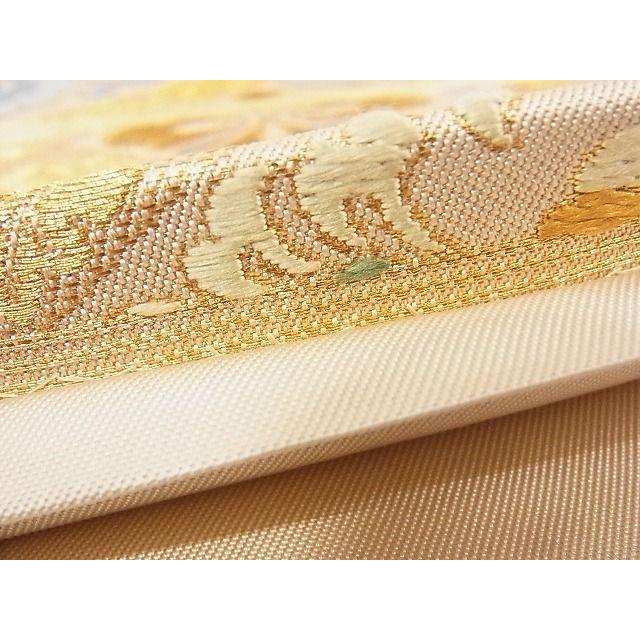 平和屋本店□極上 西陣 川島織物 六通柄 本袋帯 花菱文 金糸 正絹 逸品  