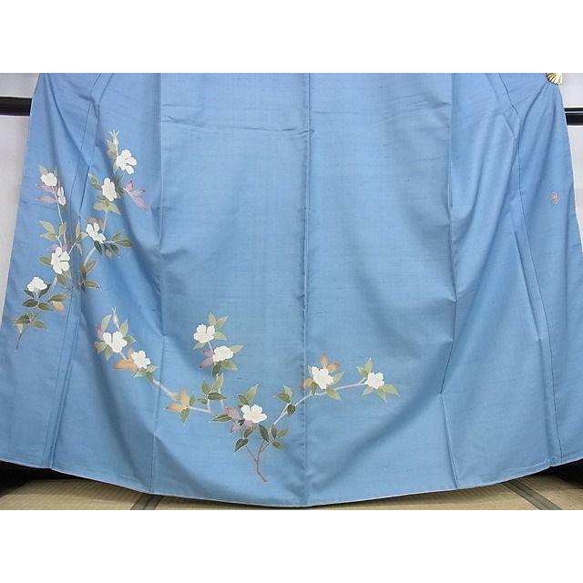 平和屋-こころ店□極上 本加賀友禅作家 成竹登茂男 訪問着 白山紬地 枝  