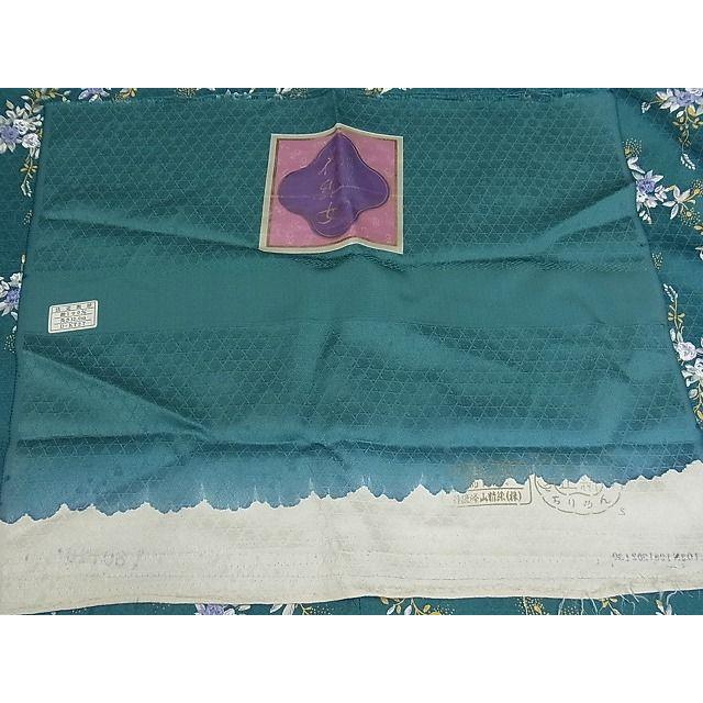 平和屋本店□上質な小紋 単衣 草花文 反端付き 着丈165cm 裄丈68.5cm  