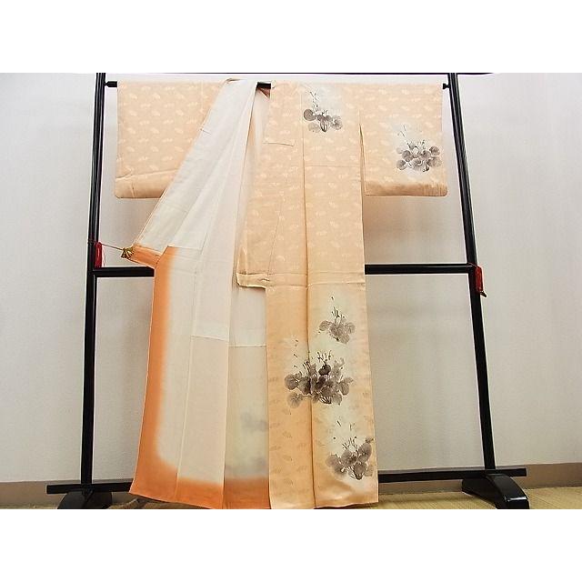 平和屋野田店■訪問着　手描き　草花文　暈し染め　逸品　n-kg3776｜peace-heiwa2019｜02