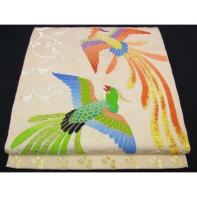 平和屋本店□極上 龍村平蔵製 本袋帯 尾長鳥 逸品s6961 : 平和屋  