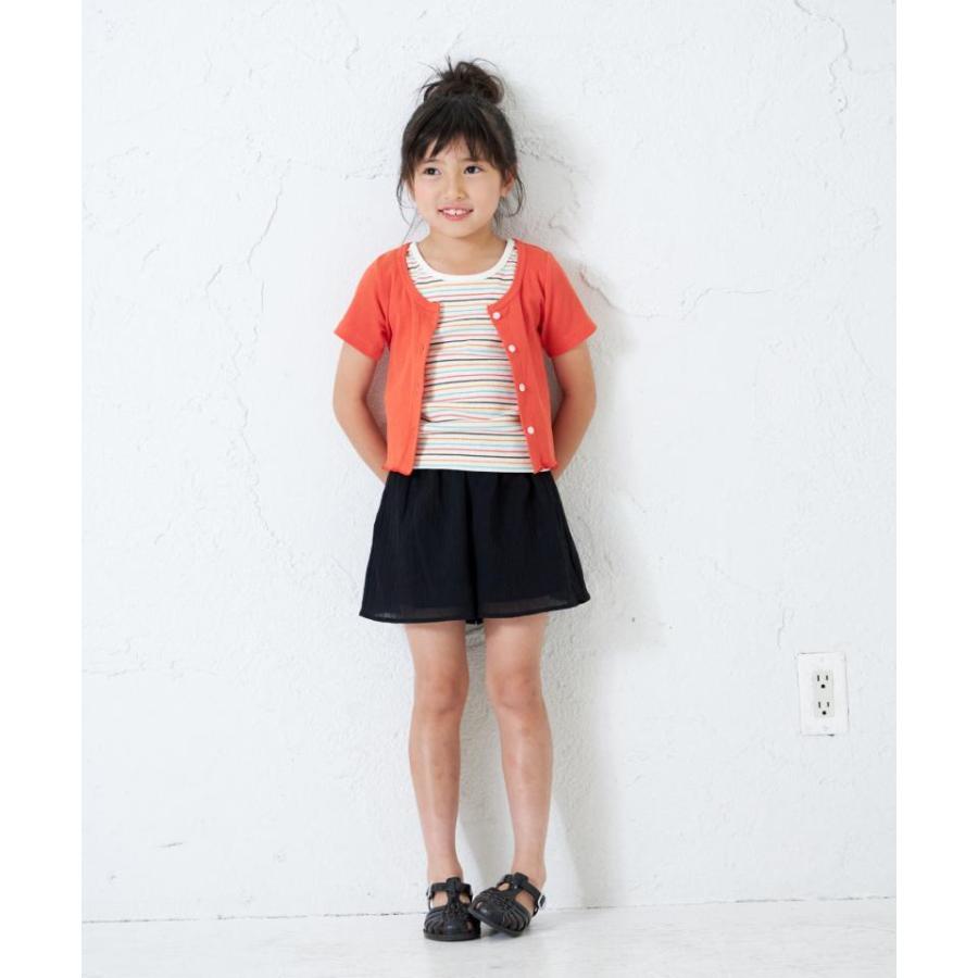 30%OFF 150 160 子供服 キッズ キュロット スカート ショートパンツ 短パン メイクユアデイ 無地キュロットパンツ ブラック 330307｜peace5｜06