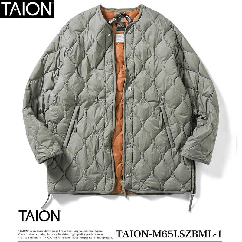 TAION（タイオン） キルティング ダウン ジャケット ロング コート