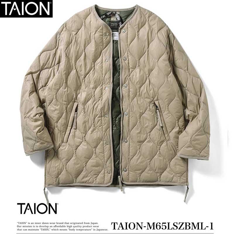 TAION（タイオン） キルティング ダウン ジャケット ロング コート 