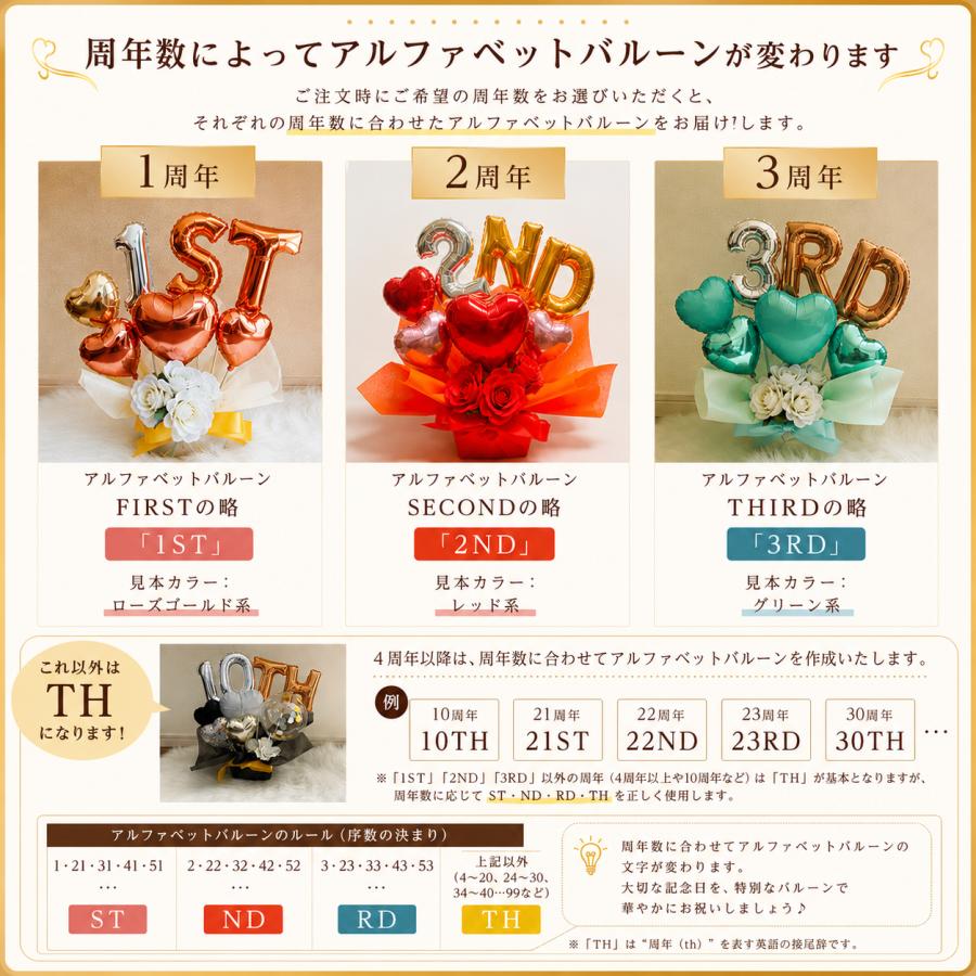 周年祝い バルーン ギフト 開店祝い 花以外 薔薇 名入れ バルーン