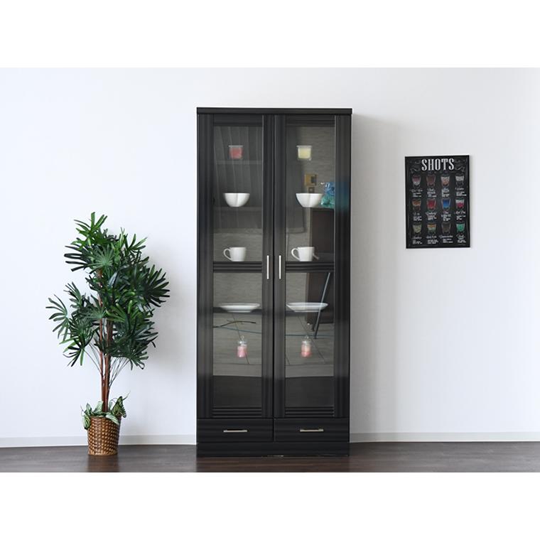 本棚 ガラス扉付き 80x30x202 cm BILLY ビリー / OXBERG オクスベリ 本棚 ガラス扉付き, オーク調