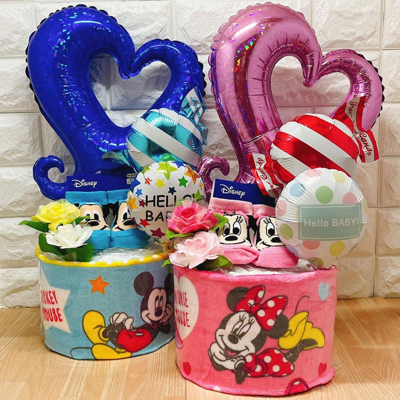 おむつケーキ ディズニー 出産祝い 男 女 ミッキー ミニー プリンセス ドナルド かわいい デイジー オムツケーキ おトク お祝い パンパース 誕生日