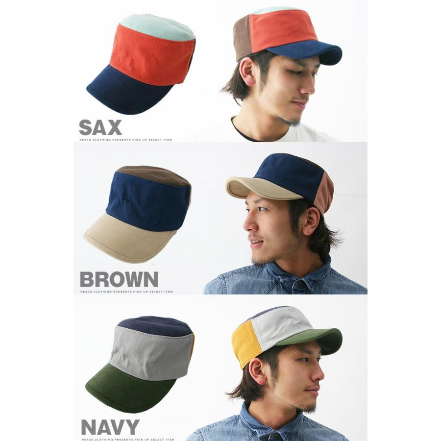 キャンバス4色切り替えCAPクレイジーカラーコットンワーク