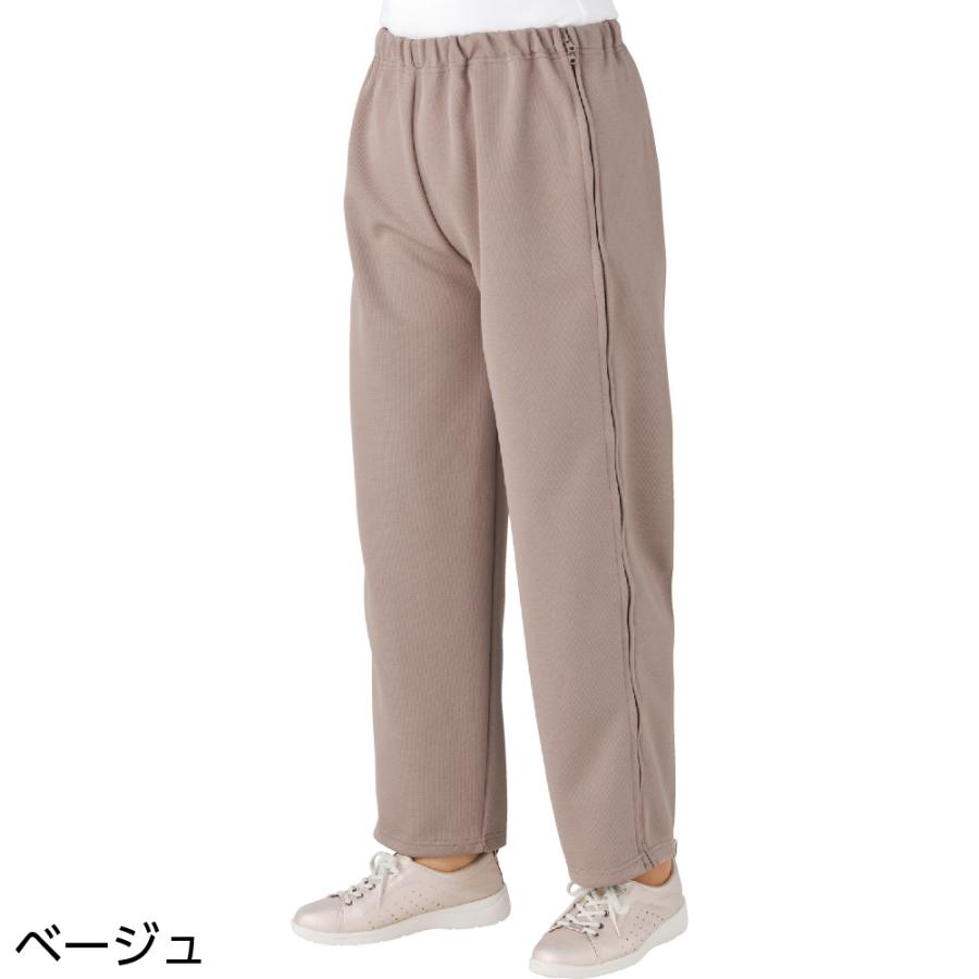 新品未使用介護婦人ファスナーパンツL L 全開ファスナーパンツ 通年用 女性 シニア 婦人 高齢 脇全開ファスナー