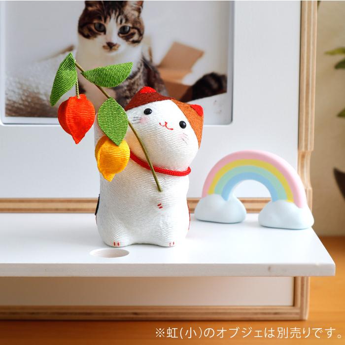 ペット お盆 飾り 三毛猫と夏のお飾り（ほおずき）お盆飾り 初盆 盆