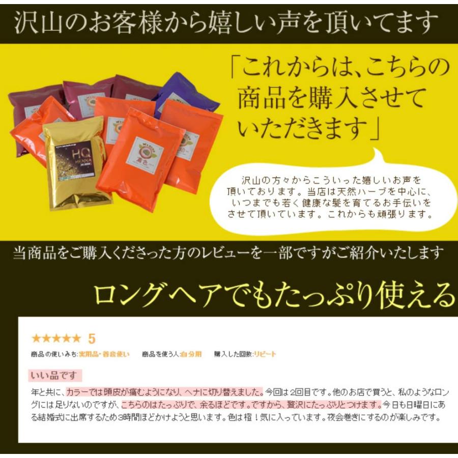 白髪染め 天然ヘナ ハーブ100g×5袋(500g)エムズハーブお得な5個セット