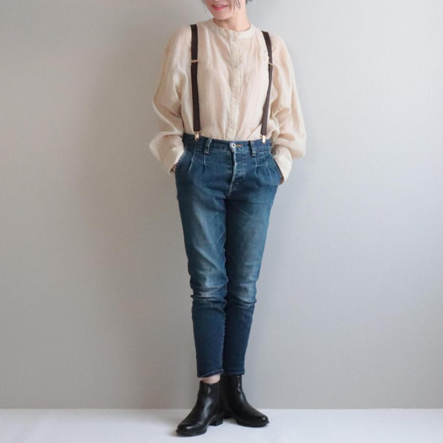 サスペンダー レディース 無地 ゴールド金具 21mm X型 おしゃれ