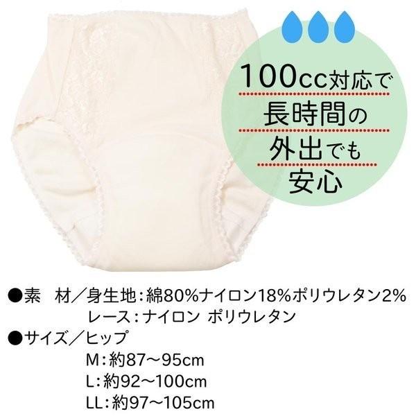 失禁パンツ 尿漏れパンツ 3枚セット 女性用 あっ！ショーツ 下着 軽失禁 吸水 100cc対応 日本製 特許製品 おむつ、パンツ 