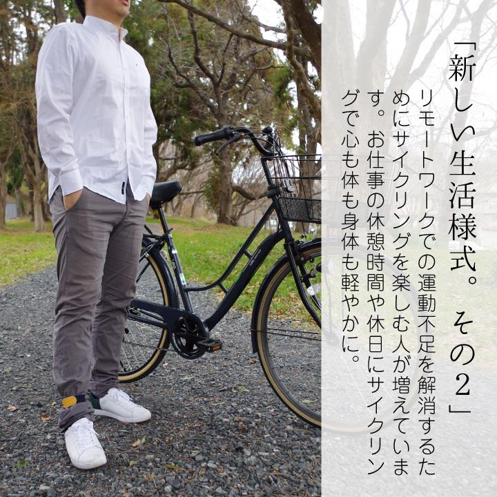 本革 裾止めバンド レザー 自転車 クロス バイク ガウチョ に おすすめ ワンタッチ レッグバンド メンズ レディース｜peacekoubou｜03