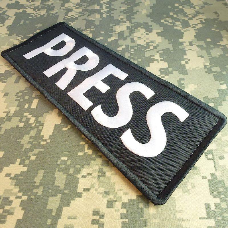 PRESS Big XL 10x4 inch Vest タクティカル エンブロイダリー Nylon ベルクロ面ファスナー パッチ Patch