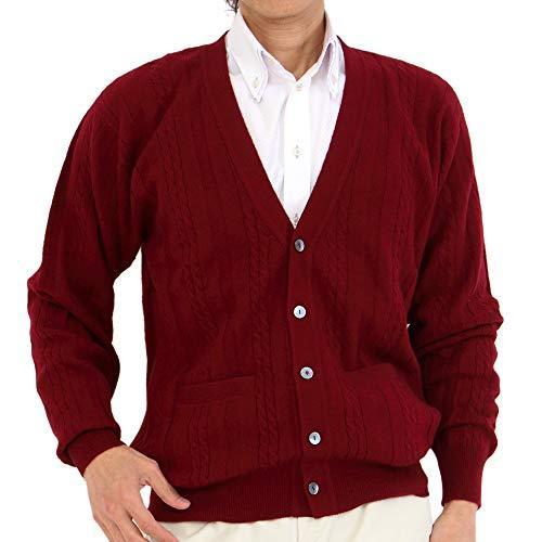 有名なブランド Gobi ゴビ カシミアカーディガン カシミヤカーディガン ニット サイズ ｌｌサイズ カラー エンジ カシミヤ１００ ケーブル柄カーディガン カーディガン