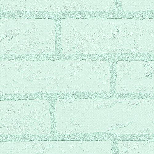話題の行列 壁紙38m シンコール レンガ タイル調 8447 グリーン 壁紙